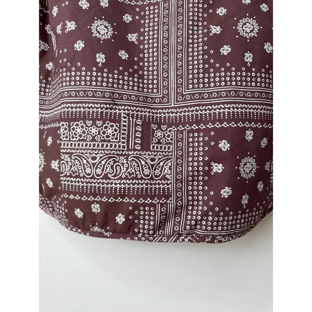 KAVU Women's Floral & Paisley Bandana Print Delmont Jacket Brown Medium - Picture 7 of 10